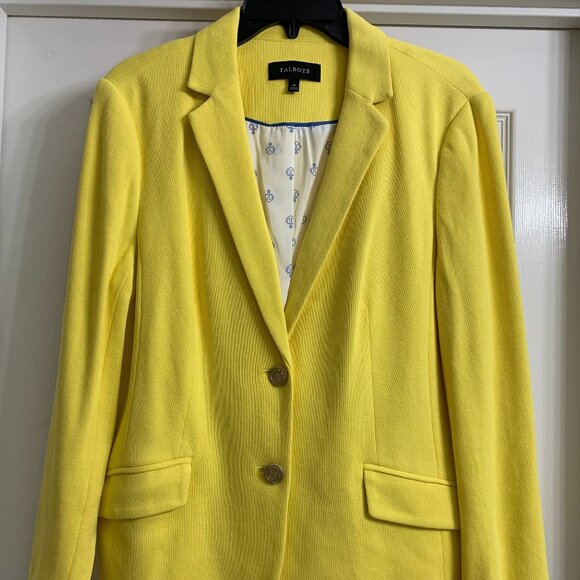 Talbots Jackets & Blazers - Talbots Women's Yellow Blazer, Size 14